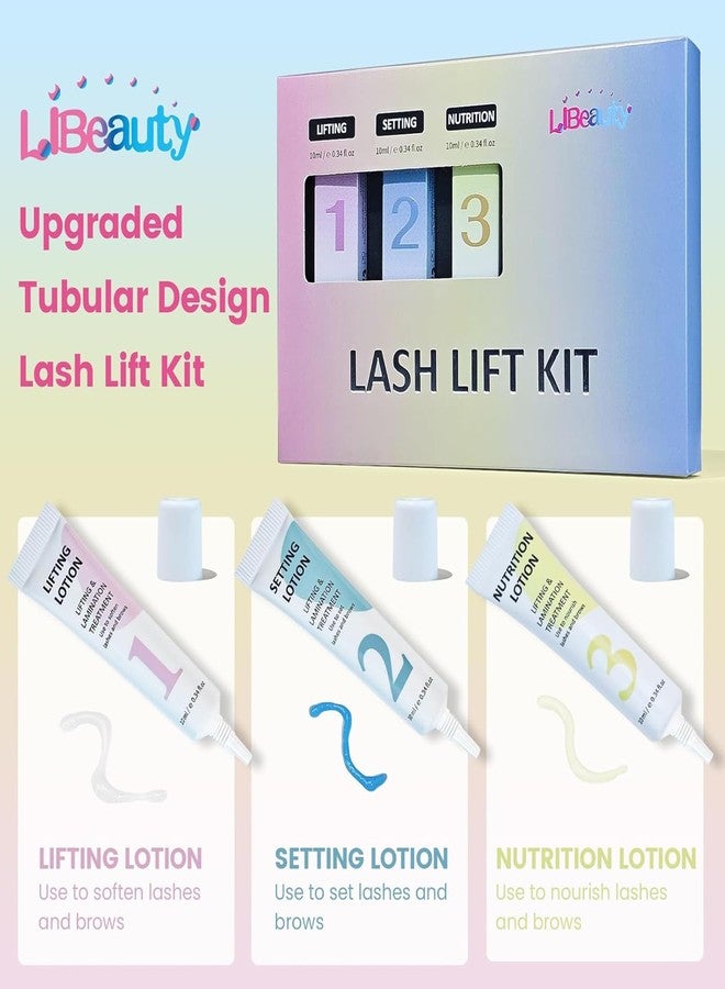 لي بيوتي مجموعة ليبيوتي لرفع الرموش 10 مل - مجموعة لرفع الرموش وتصفيف الحواجب مع بلسم لرفع الرموش، تصميم أنبوبي دقيق لسهولة الاستخدام في المنزل أو الصالون - Image 4